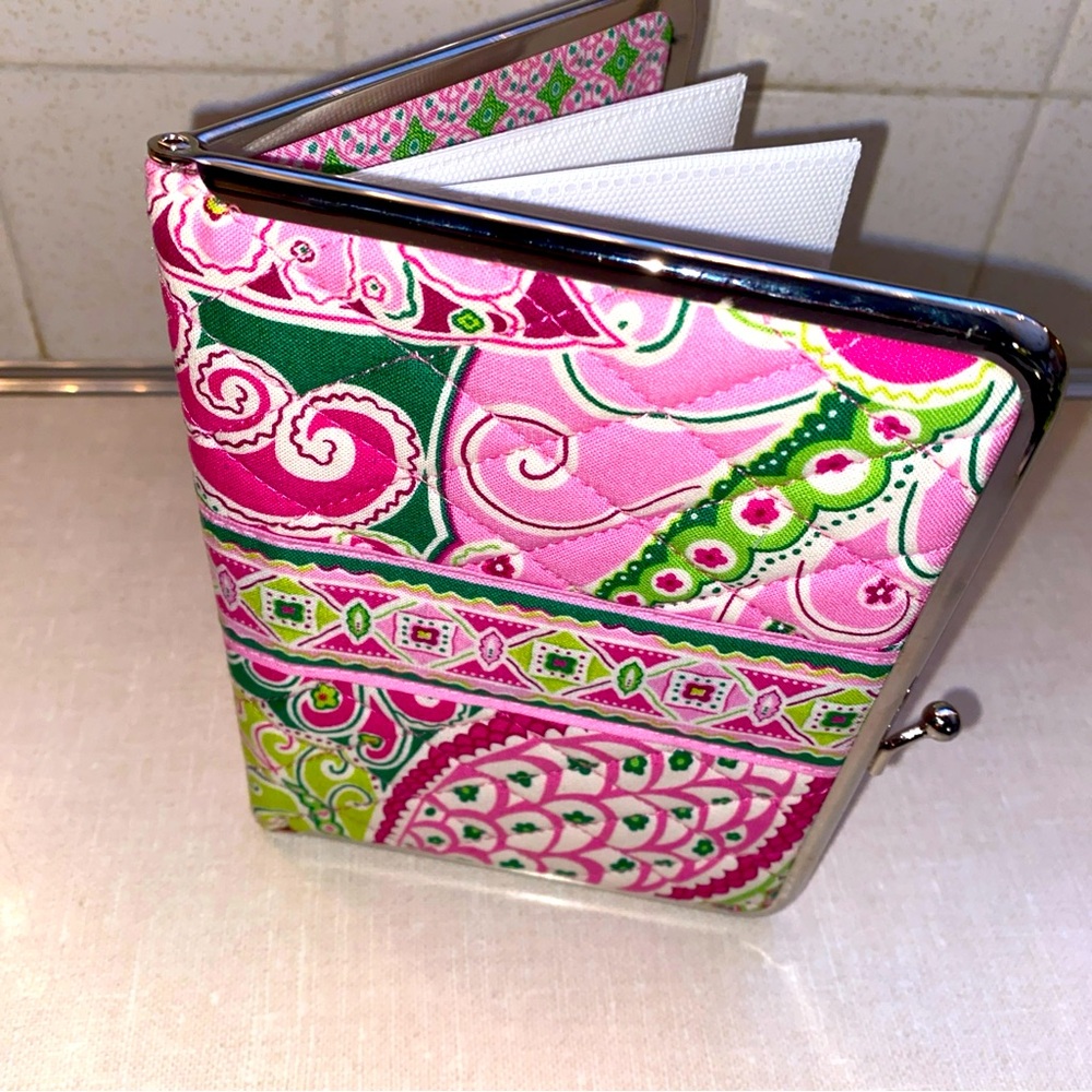 VERA BRADLEY PINWHEEL PINK Green PHOTO BOOK album wallet